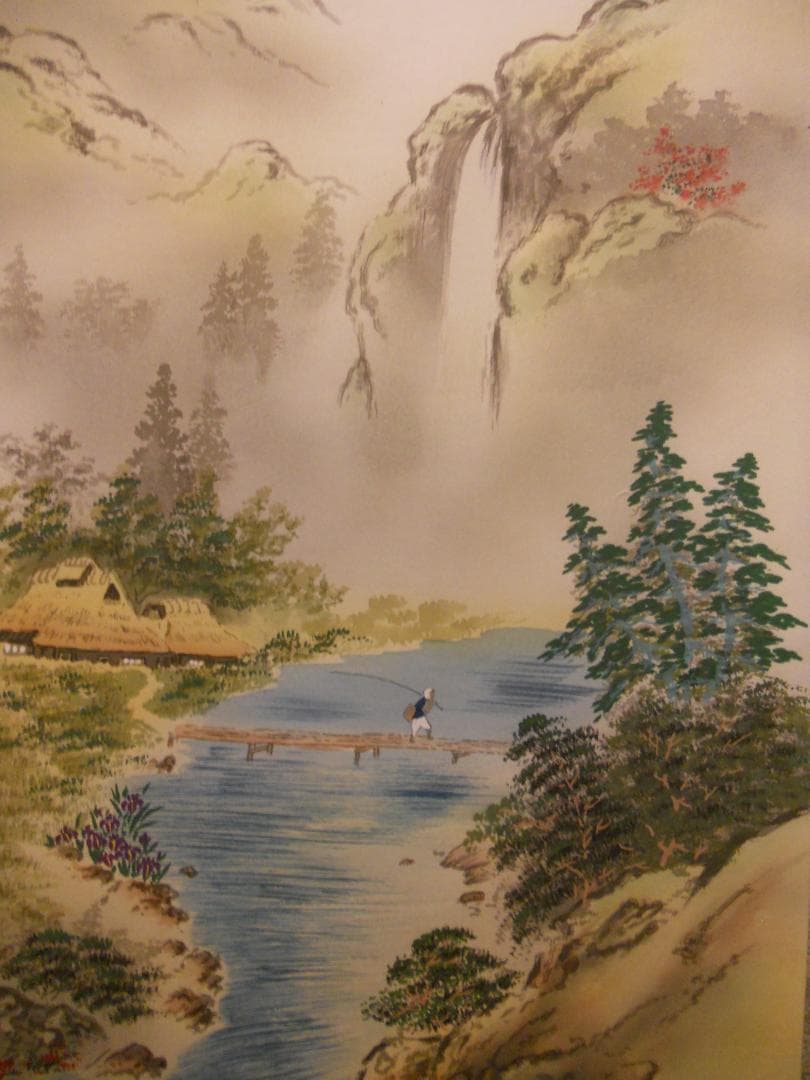 掛け軸 吉田恵山 『 三殺封印好転図 』 絹本 希少 軸装 茶道具 掛軸 美品