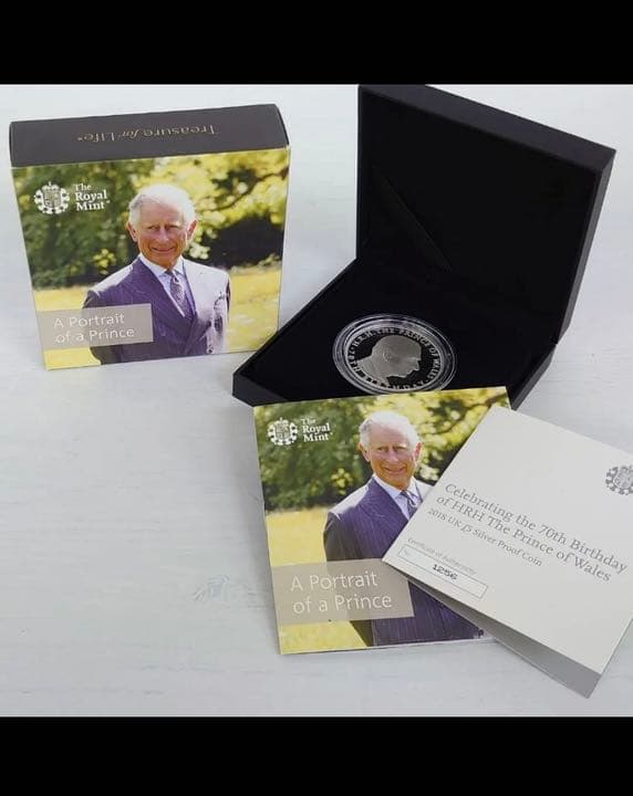 2018年 チャールズ皇太子殿下 生誕70周年 銀貨 5ポンド シルバー