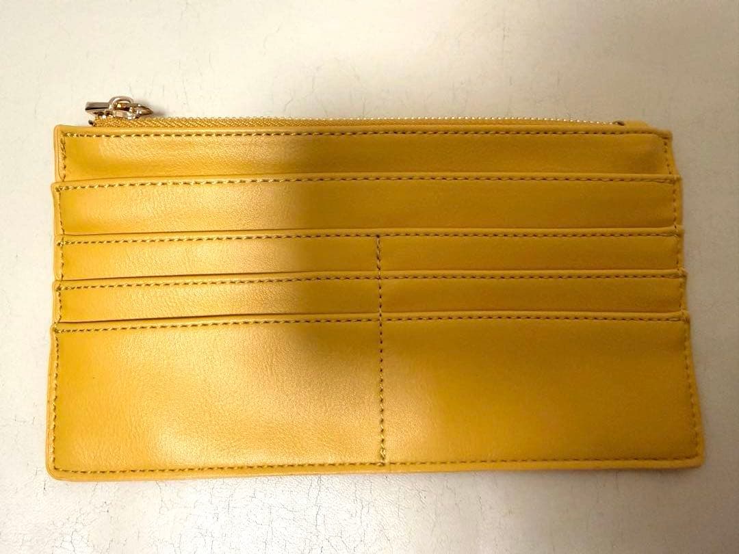 soleil ソレイル　トープイエロー チェーンバッグ　バニティ　財布つき