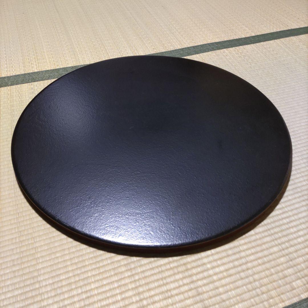 値下げ　方円流　直径二尺三寸（70㌢）会津塗の具列盆　中古