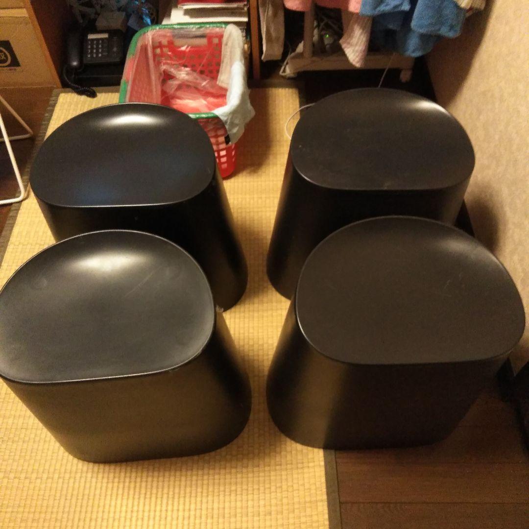 【ユチ】無印良品プリプロレンスタッキングスツール4個セット
