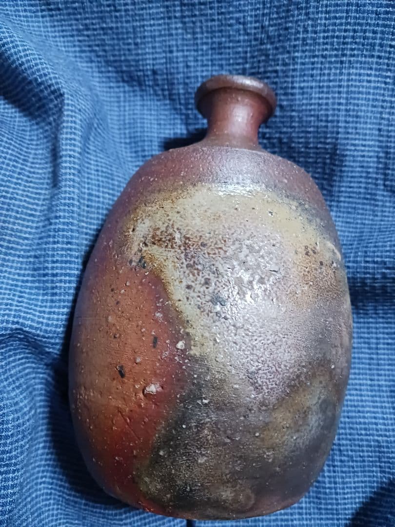 備前焼　徳利　年代物　作家物　共箱付　美品