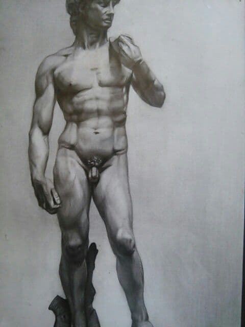 F6サイズ  紙に鉛筆または色鉛筆 額縁無し