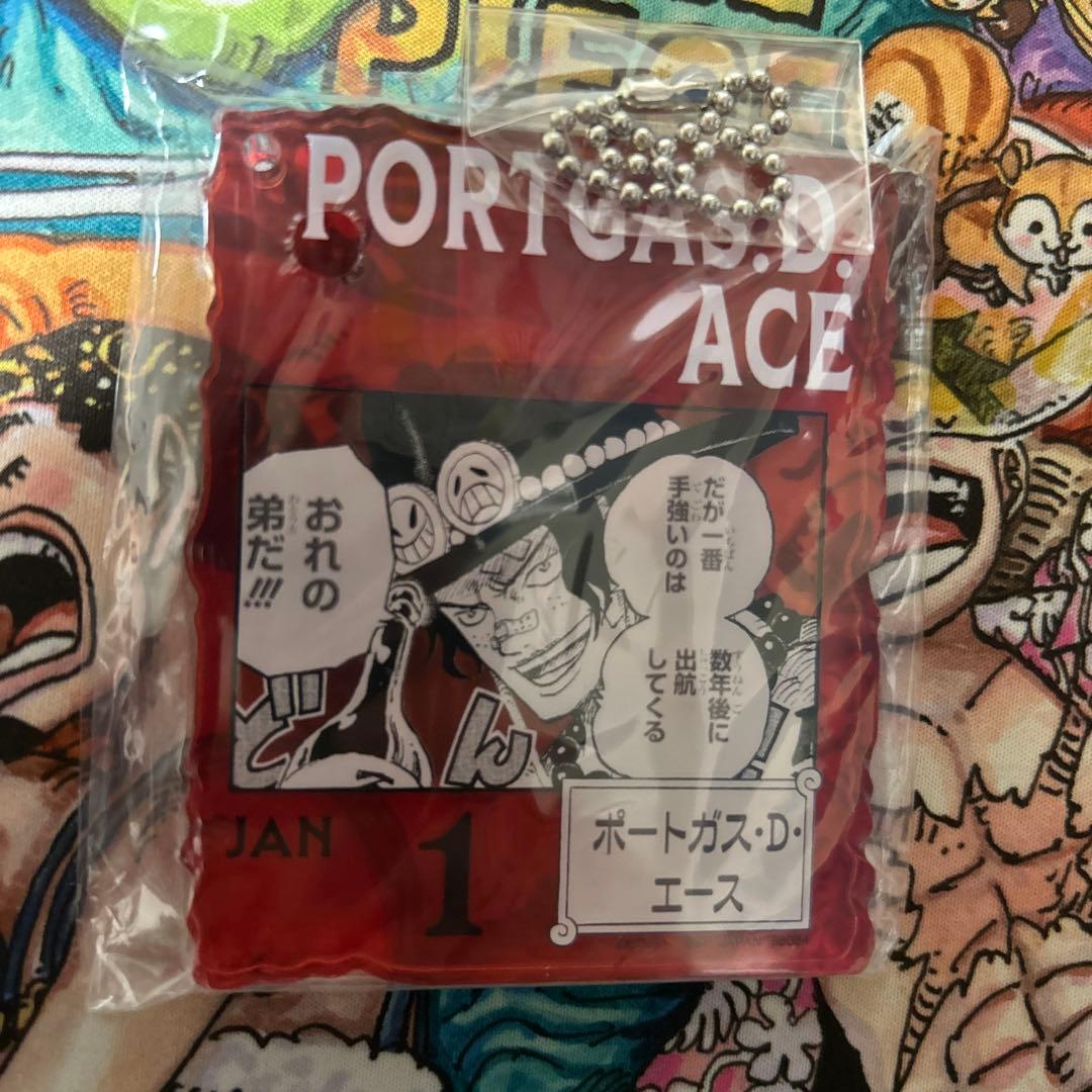 ONE PIECE BASE SHOP くじ アクリルブロックチャーム　エース