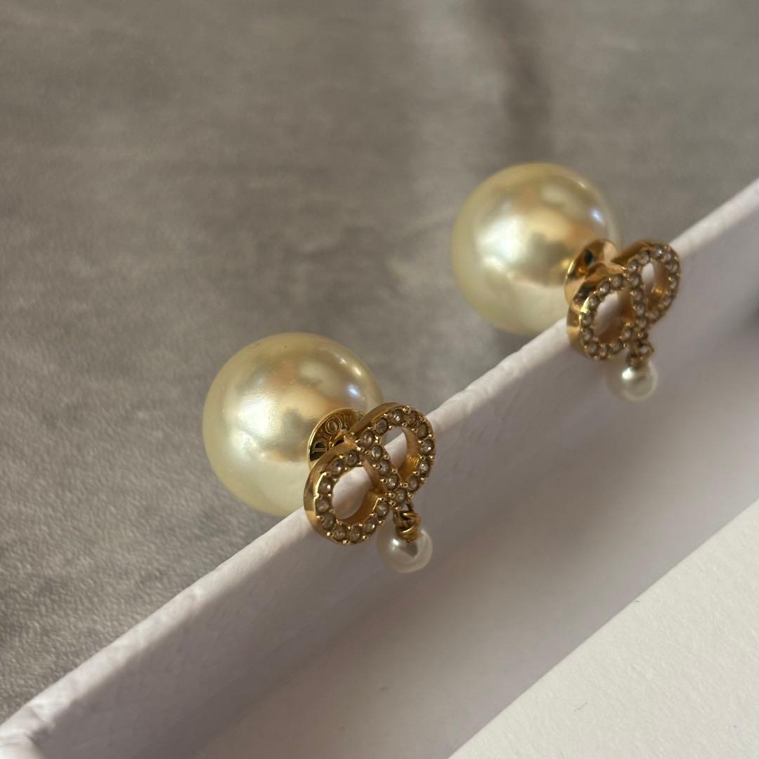 【美品】Dior tribales ピアス パール ディオール CD