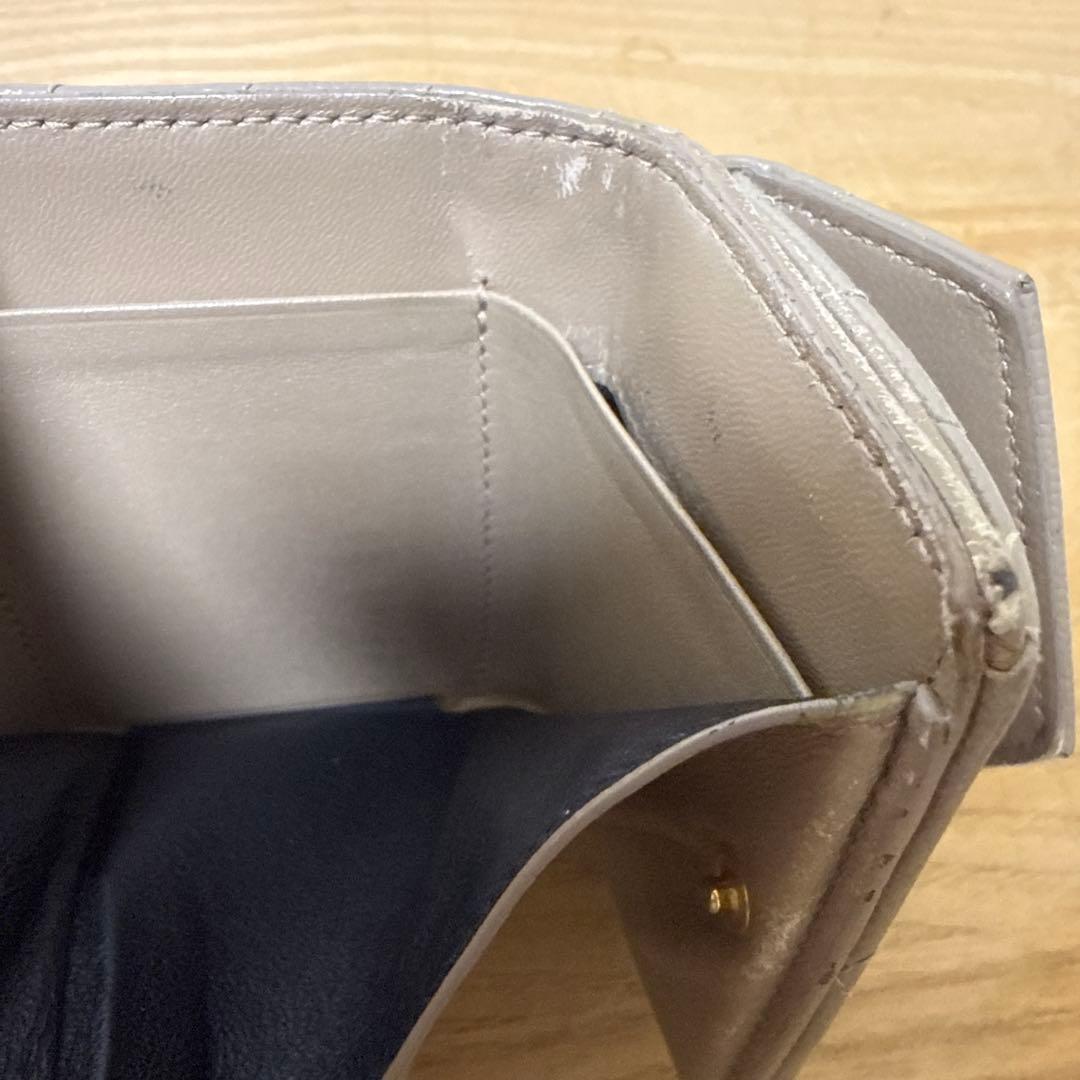 SAINT LAURENT 三つ折り財布 ベージュ