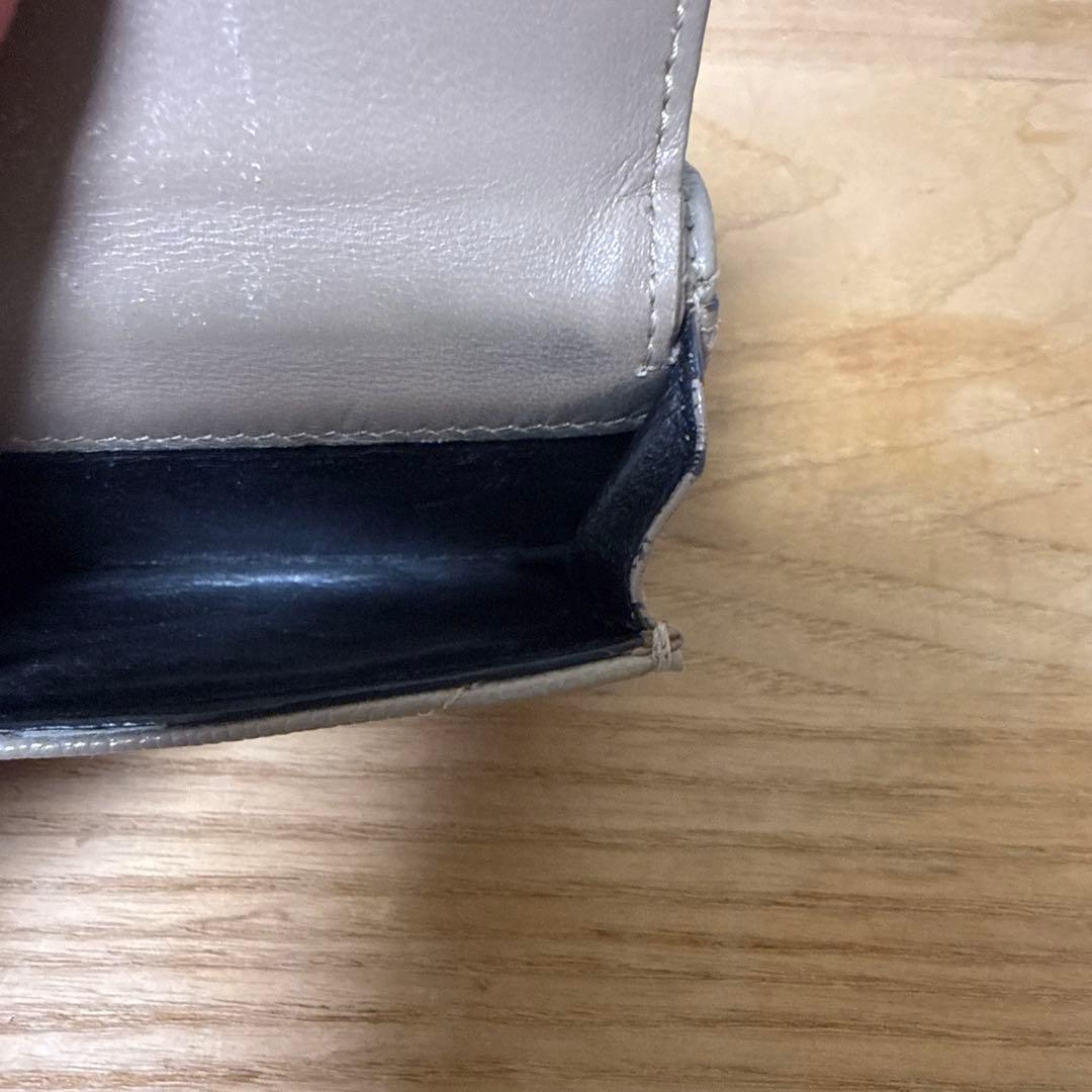 SAINT LAURENT 三つ折り財布 ベージュ