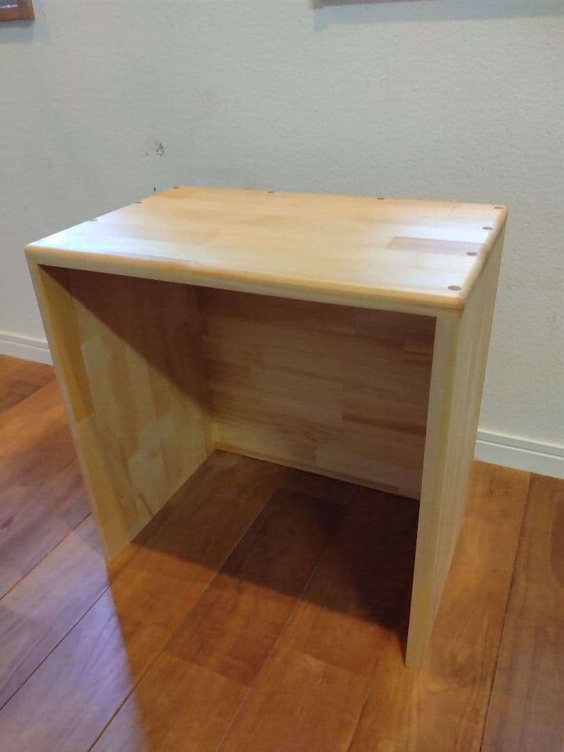 木製　ハンドメイド　オーダー　コの字　キヌカ　踏み台　ベンチ　水槽台　玄関台