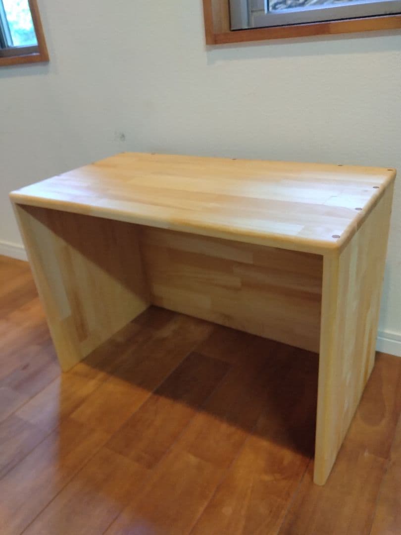 木製　ハンドメイド　オーダー　コの字　キヌカ　踏み台　ベンチ　水槽台　玄関台