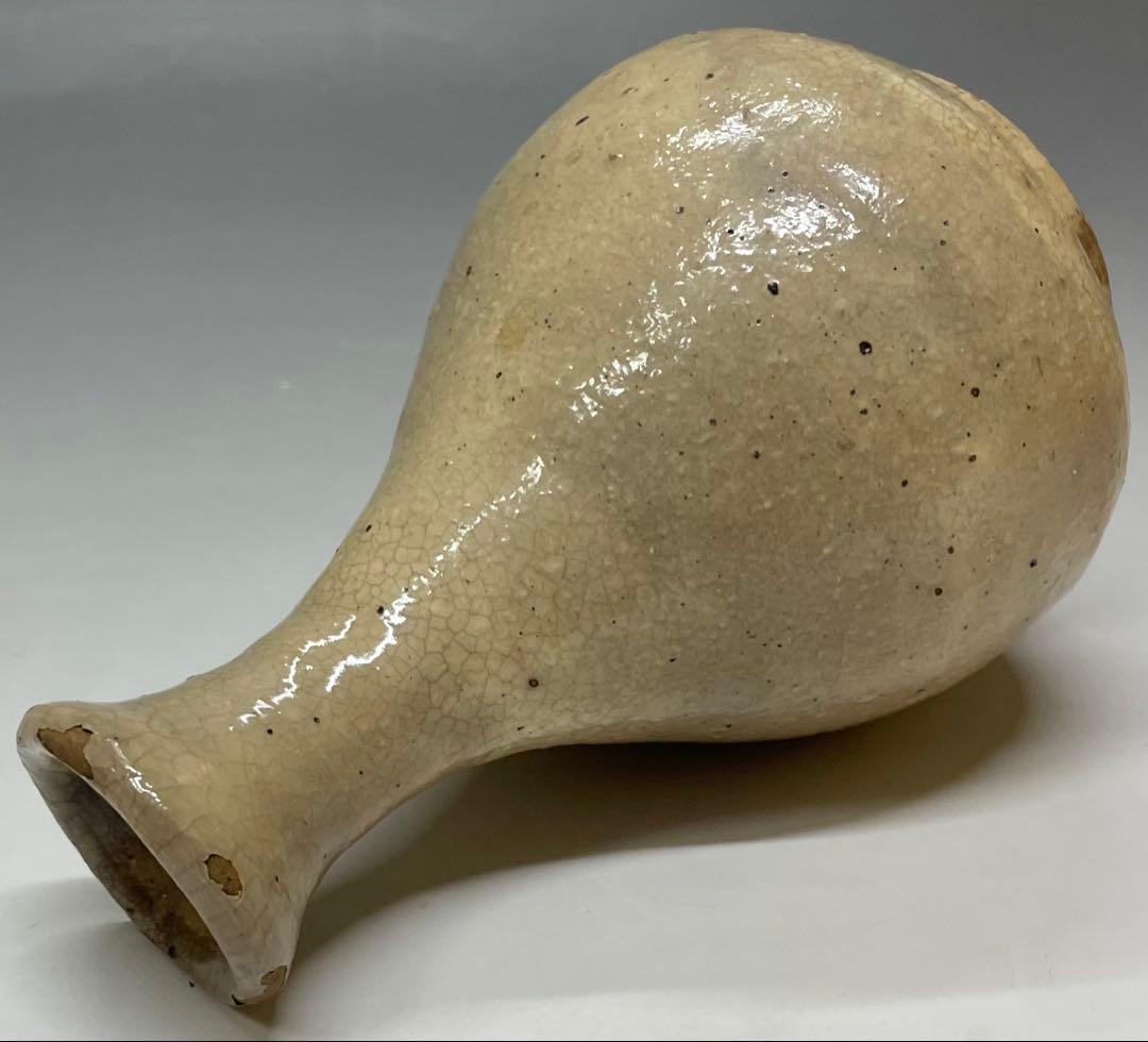 金重愫　粉引徳利　備前焼　共箱　栞　b523