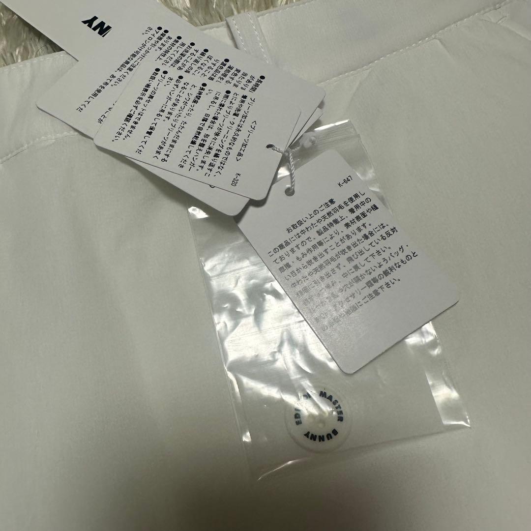 新品未使用　中綿入　ホワイトプリーツスカート Ｌ　新品タグ付　サイズ2