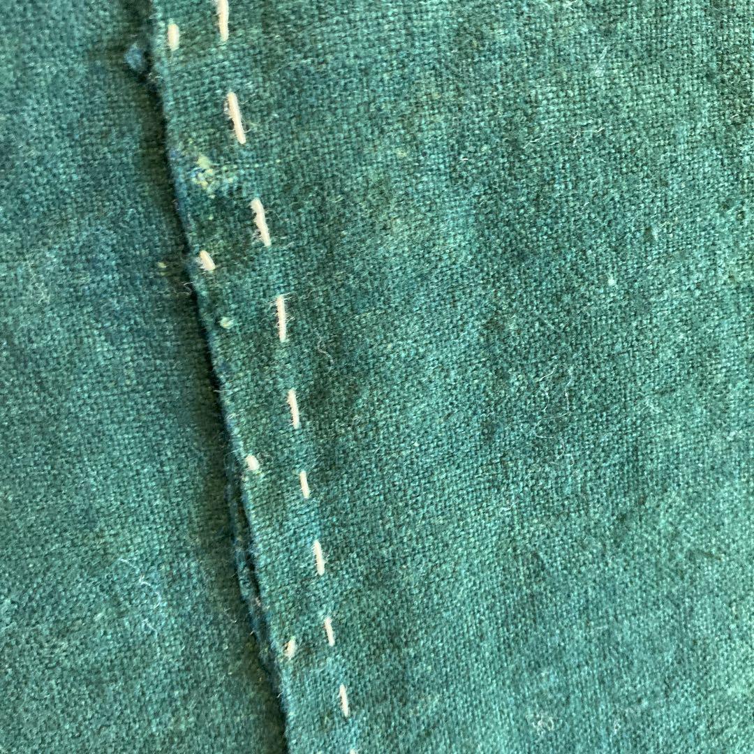 古布　筒書き　家紋　油單　布団風呂敷　藍染　西野