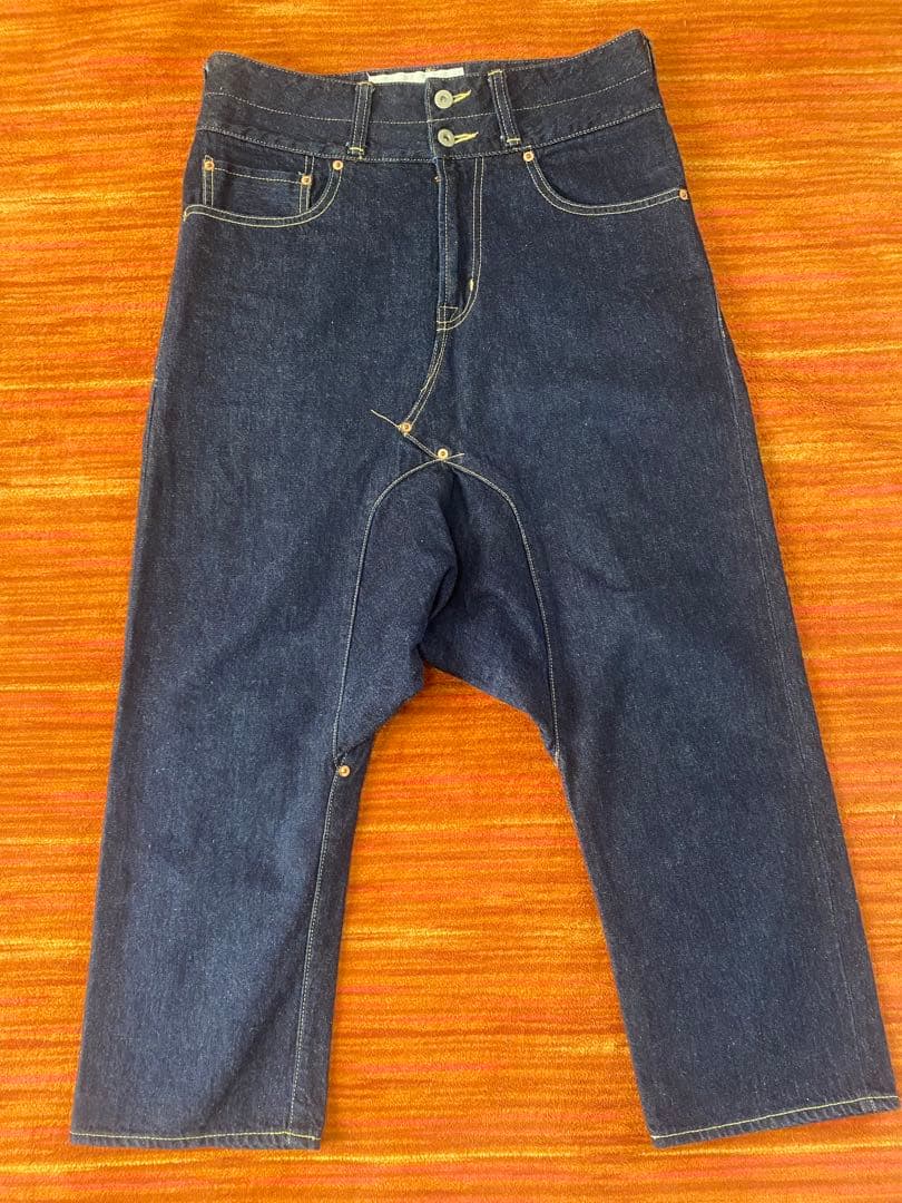 FUMITO GANRYU ガンリュウ デニム サルエル パンツ M インディゴ