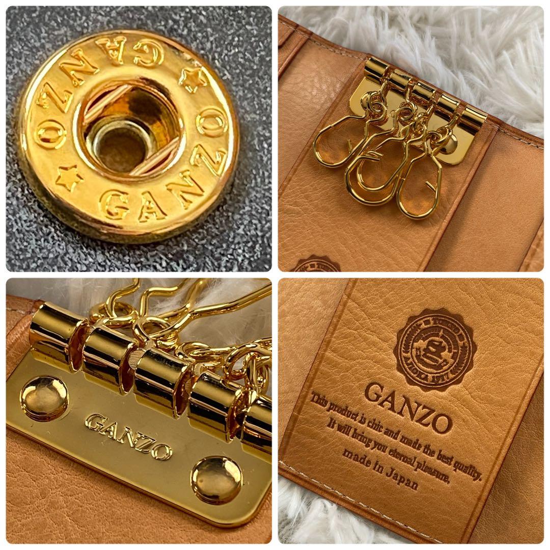 【新品未使用】GANZO ガンゾ キーケース シンブライドルレザー ブラック