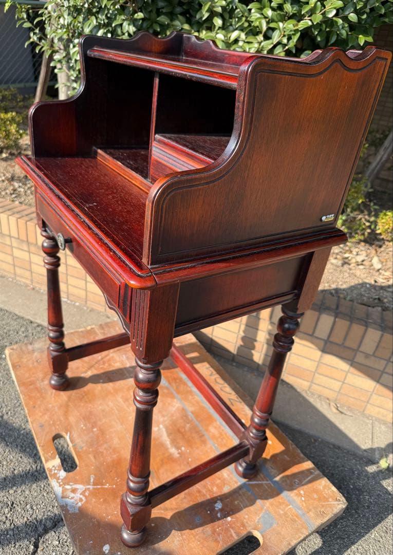 希少 カリモク ライティングデスク ライティングビューロー 家具 レトロ