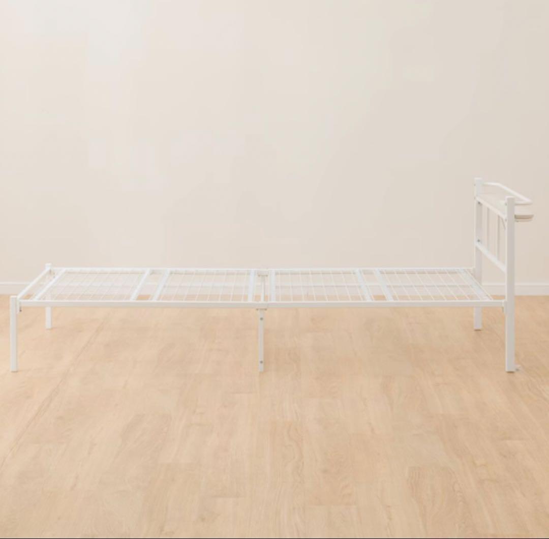 NITORI コンセント付 簡易ベッド メタルフレーム ホワイト
