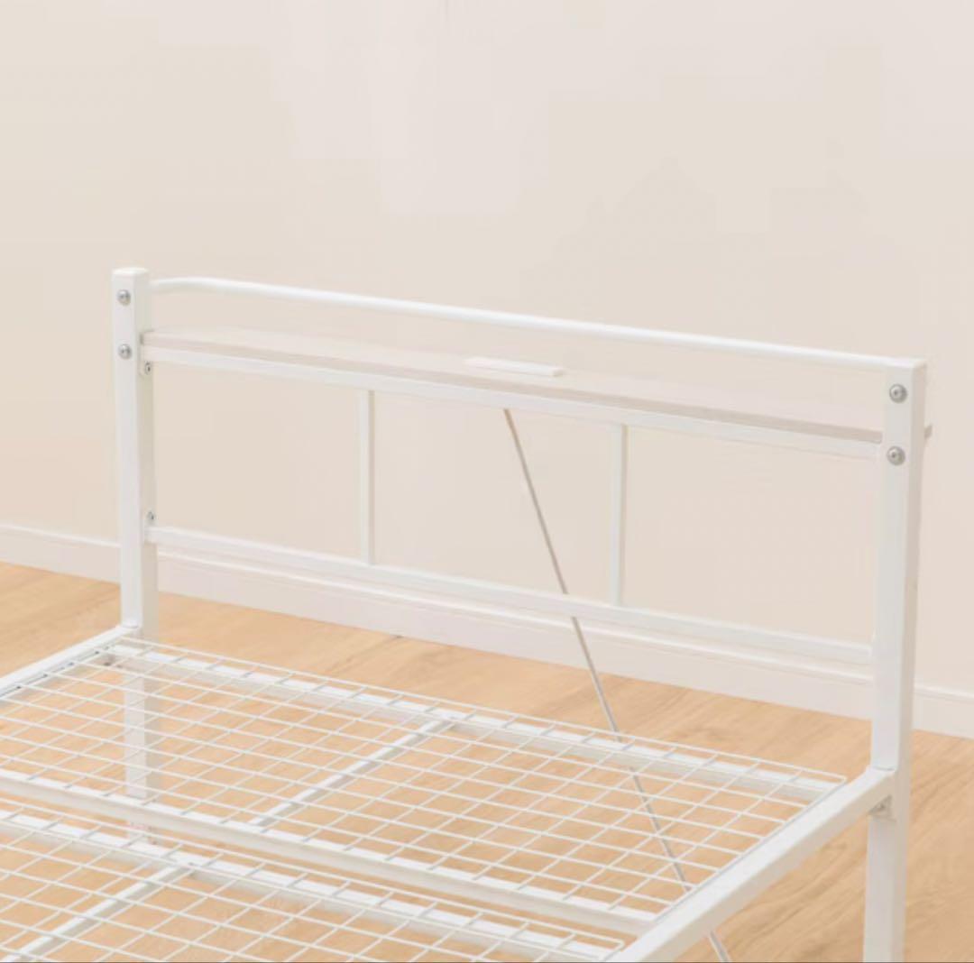 NITORI コンセント付 簡易ベッド メタルフレーム ホワイト