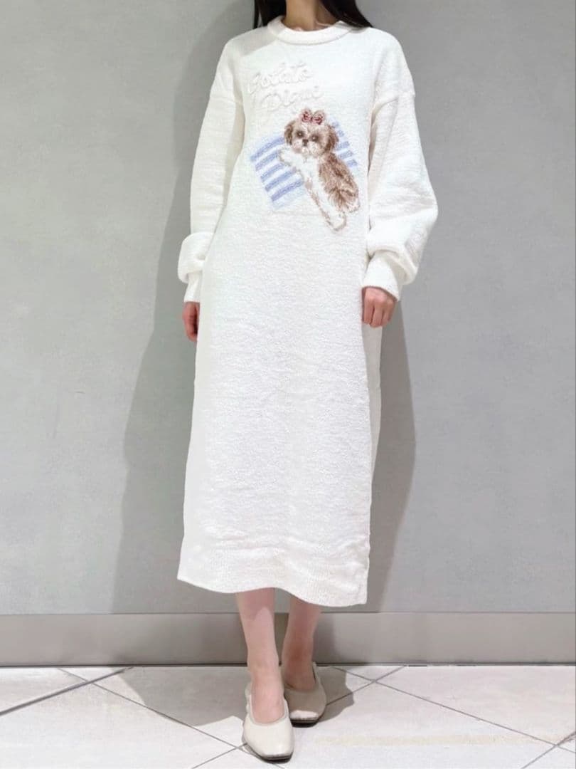 新品✨ジェラピケ シーズージャガードワンピース OWHT　ジェラートピケ