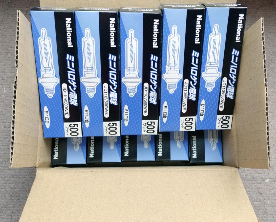 National ミニハロゲン電球 JD110V 500W/E 10個入り