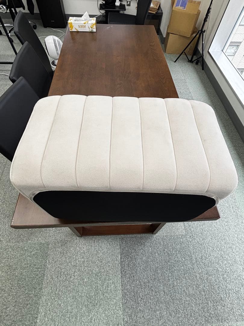 【送料無料】スタイル ソファ ダブルエル(オットマン) アイボリー