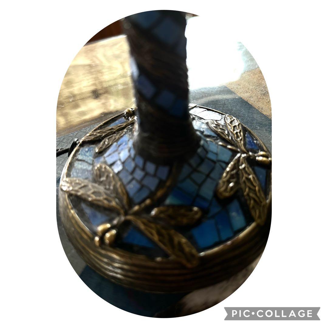 綺麗❣️ステンドグラス　卓上　ランプ　スタンド　トンボ　アンティーク