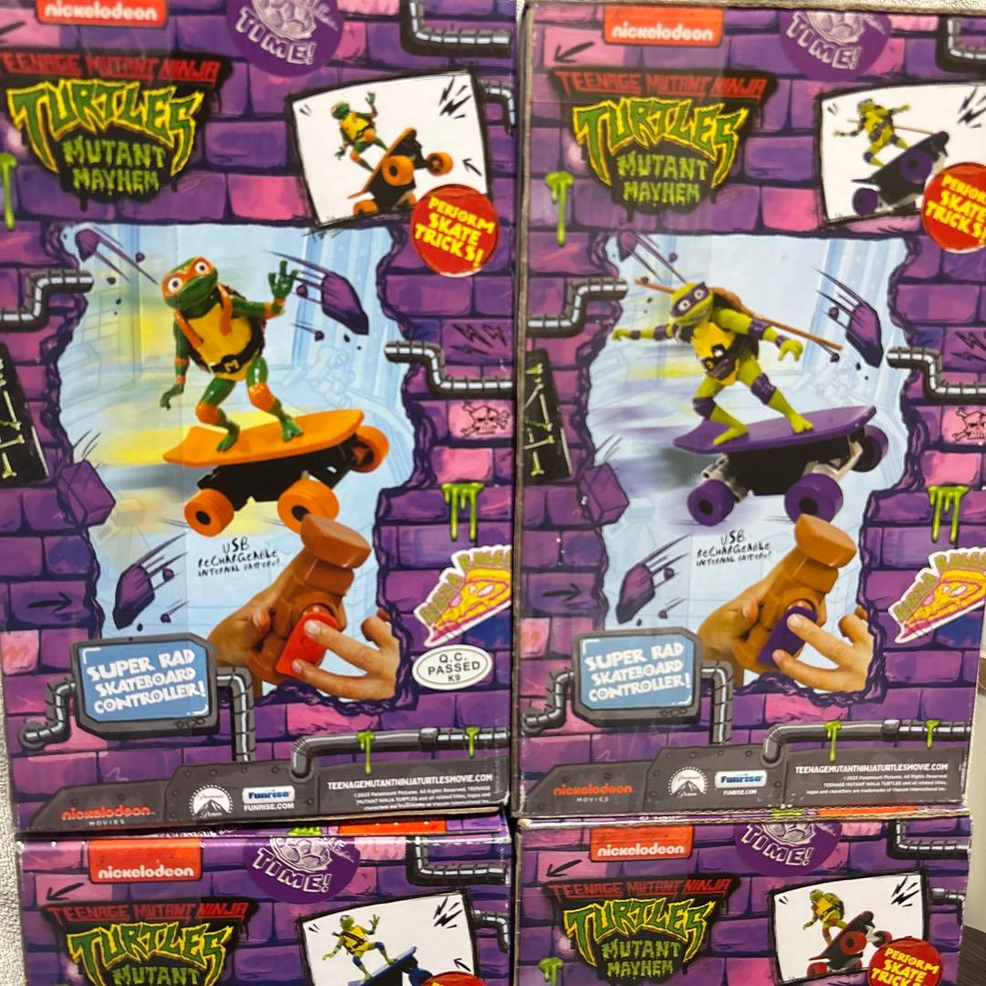 希少‼️タートルズ ミュータントパニック スケボー RC フィギュア4つセット