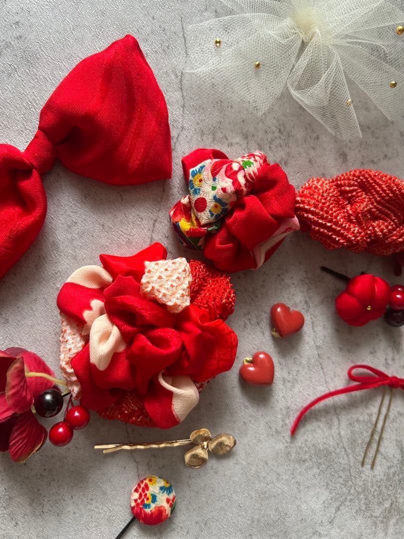 r*︎様 七五三　七五三髪飾り　ヘッドドレス　着物髪飾り　リメイク髪飾り　059