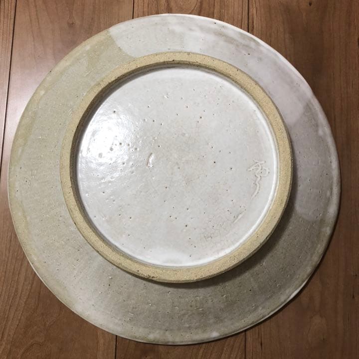 古美術品◼️蔵から出て来た、白い釉薬が美しい超特大サイズのお皿、花道具、茶道具