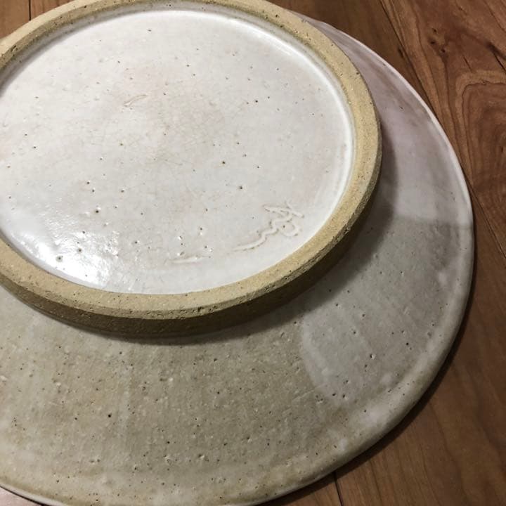 古美術品◼️蔵から出て来た、白い釉薬が美しい超特大サイズのお皿、花道具、茶道具