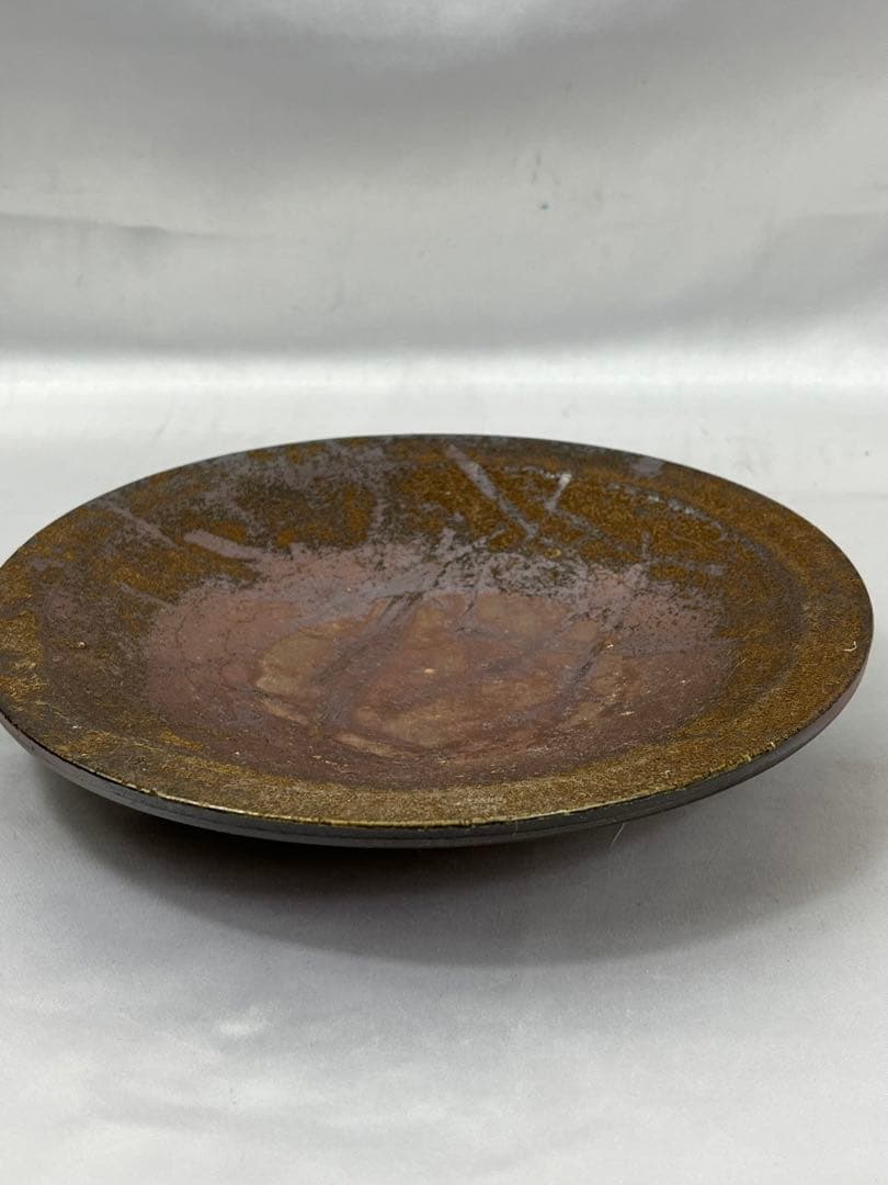 備前焼 石田安弘 皿 共箱 1018