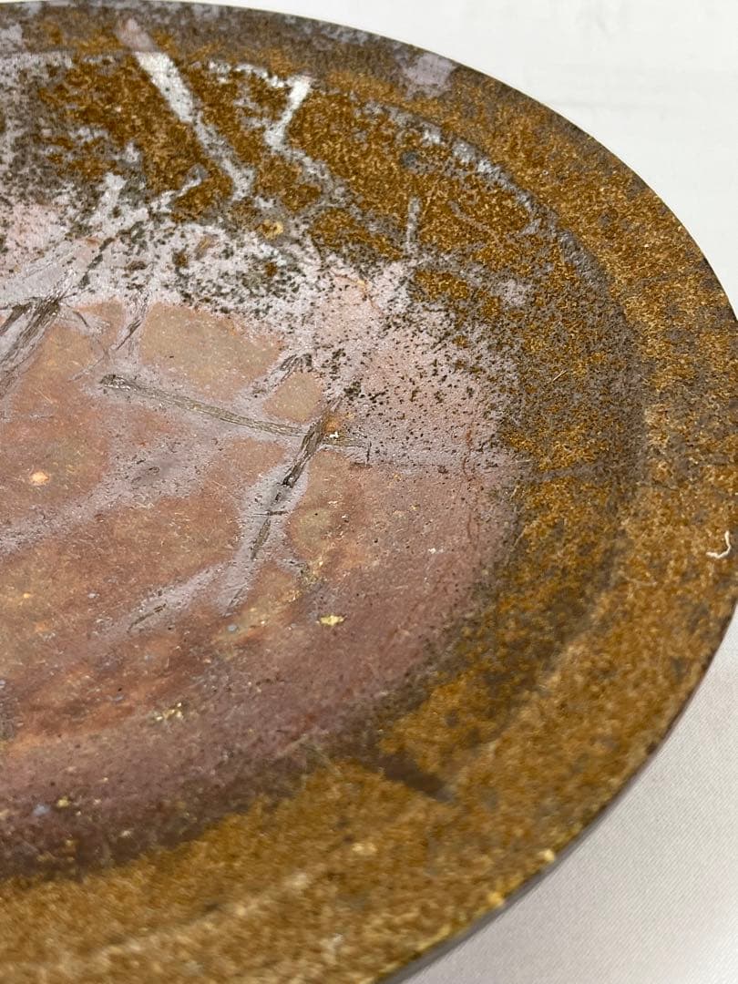 備前焼 石田安弘 皿 共箱 1018