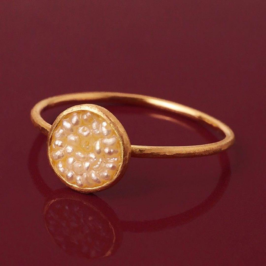 e.m. リトルエンブレム　little emblem アコヤパール　K18yg