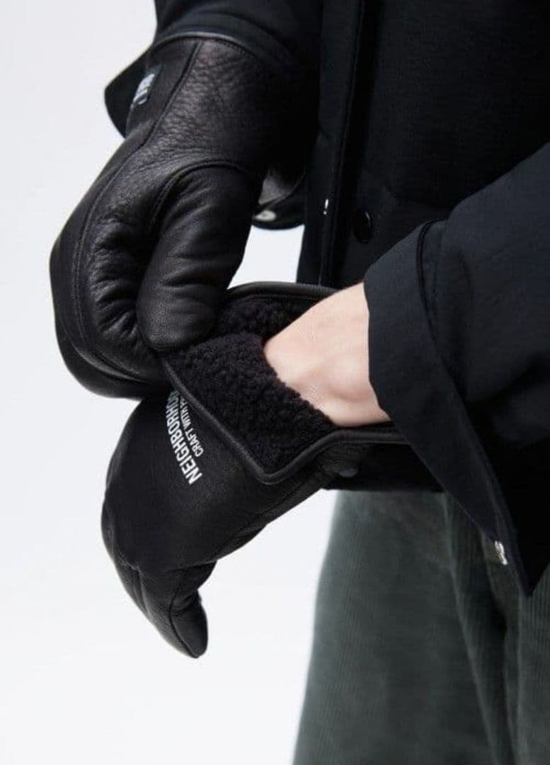 新品 24FW NEIGHBORHOOD LEATHER BOA GLOVES