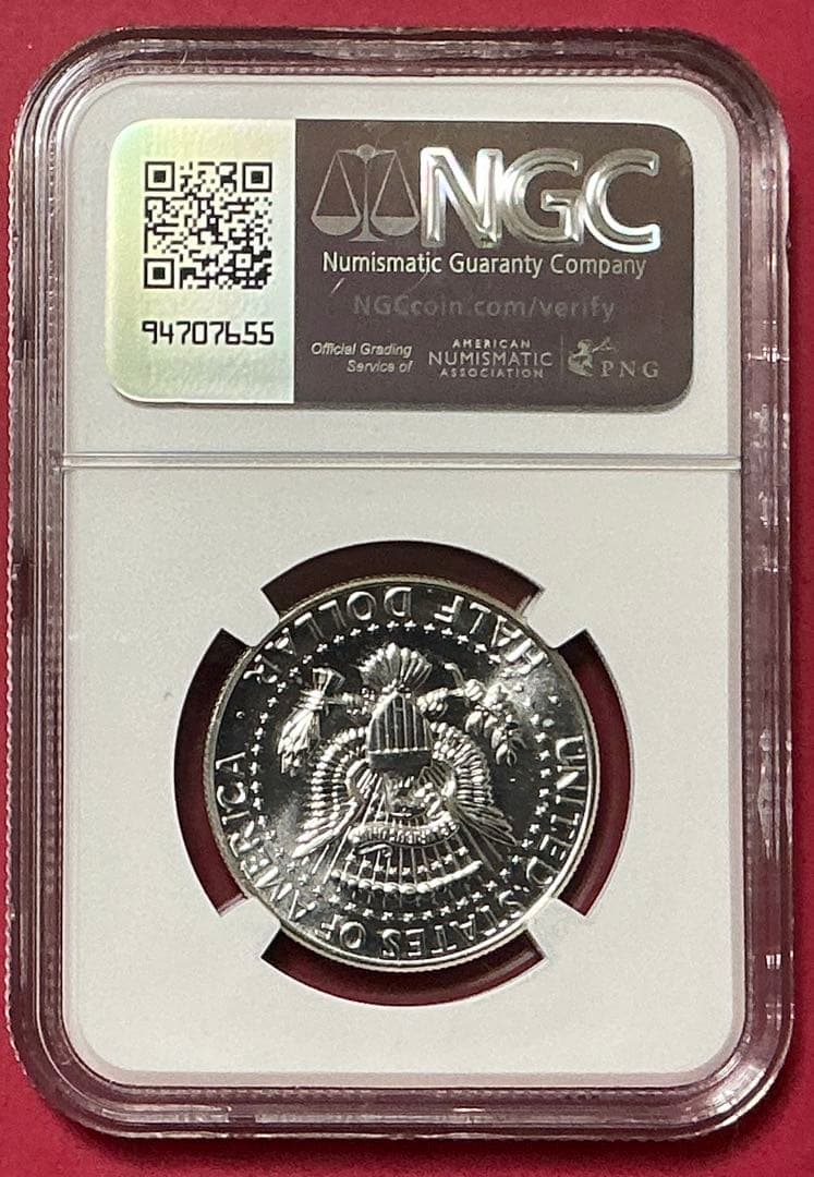 【NGC鑑定】1964年 ケネディ ハーフダラー PF65 銀貨オリジナルラベル