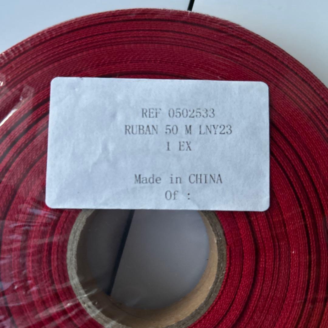 正規品　シャネル　2023年新年限定　ラッピングリボン　レッド　両面柄