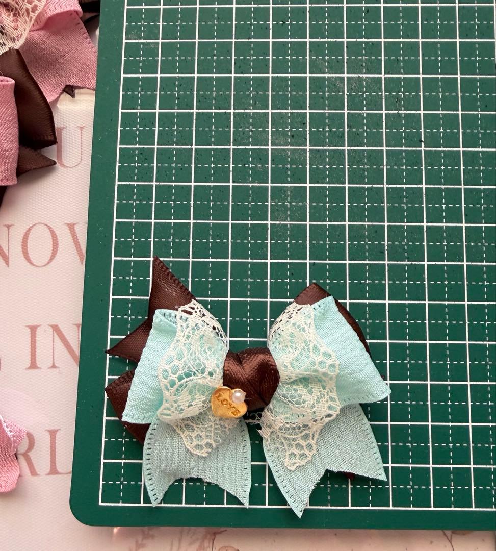 【593】トリミングチョーカー♡バレンタインリボン〜10本