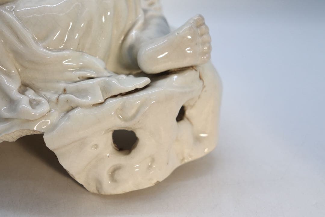 中国　清時代　徳化窯　白磁布袋佛像　送料込み260106