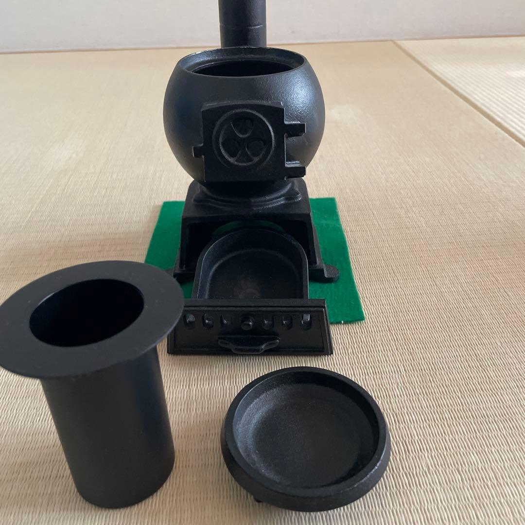 JR ストーブ型オブジェ 黒　ダルマストーブ　JR北海道