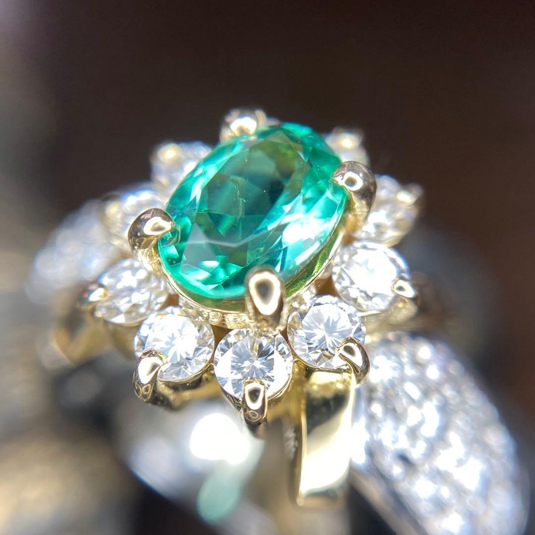 天然 パライバトルマリン 0.64ct×0.72ct P/K 中宝研ブラジル ￼