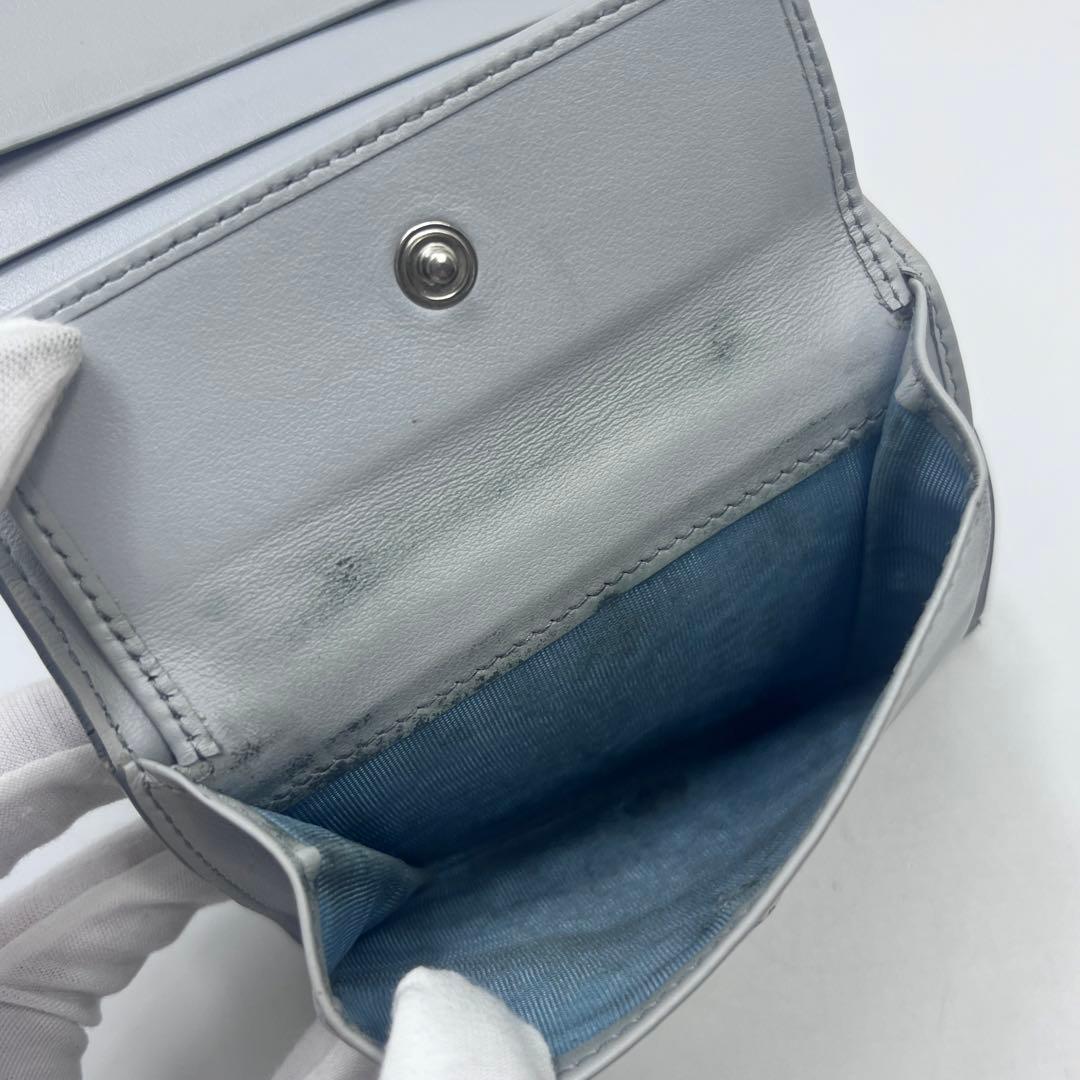 PRADA プラダ ヴィッテロ ダイノ 折りたたみ 財布 グレー 三角ロゴ