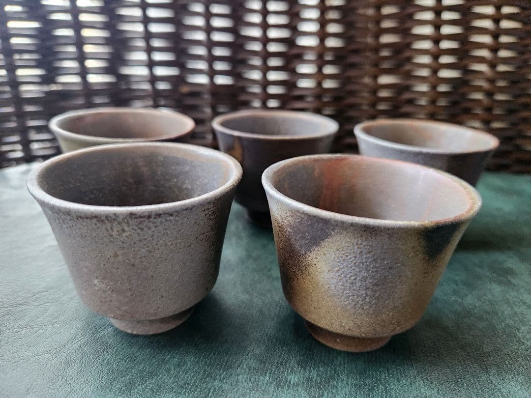 備前焼　松園　宝瓶　茶器　揃　未使用