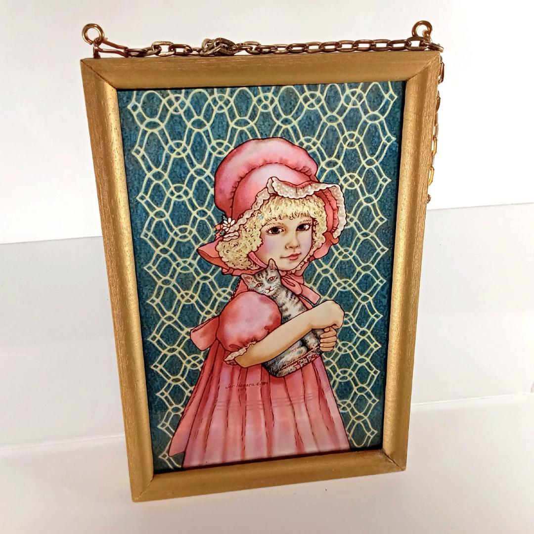 新品ジャン・ハガラ ステンドグラス 少女とお人形 ローレル グラスマスターズ社