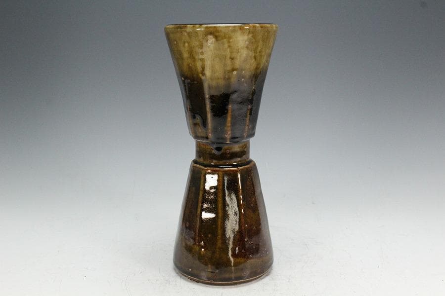 茶道具 高取焼 杵形 花入 銘 閑居 書付 表千家(K-YC555)