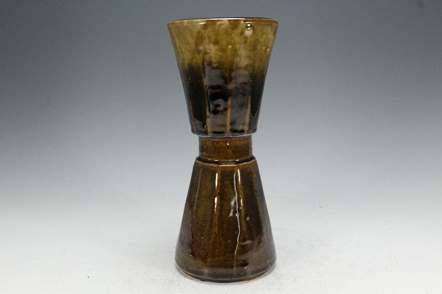 茶道具 高取焼 杵形 花入 銘 閑居 書付 表千家(K-YC555)