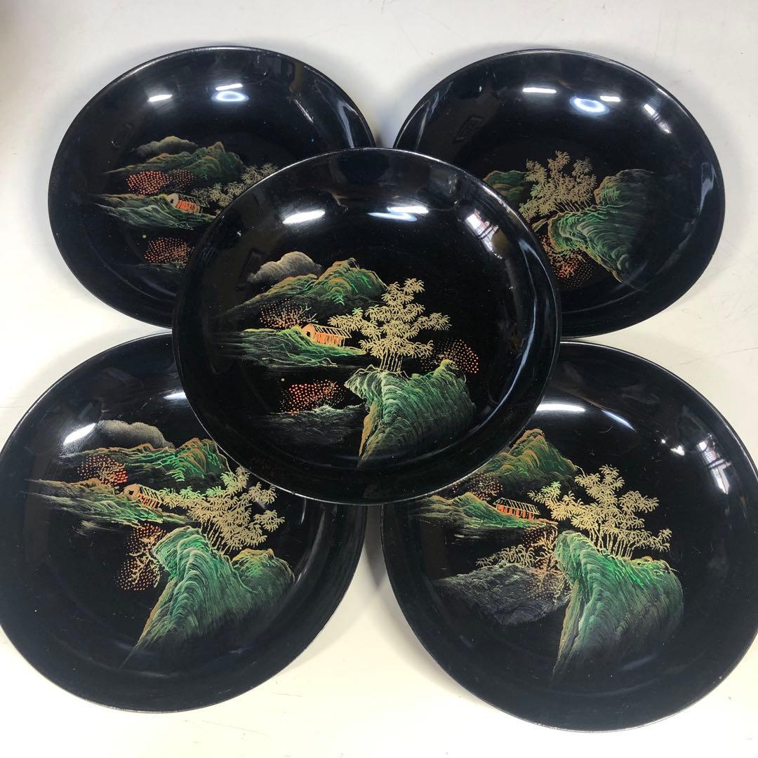 漆器　茶器セット　カップ＆ソーサー　ティーポット