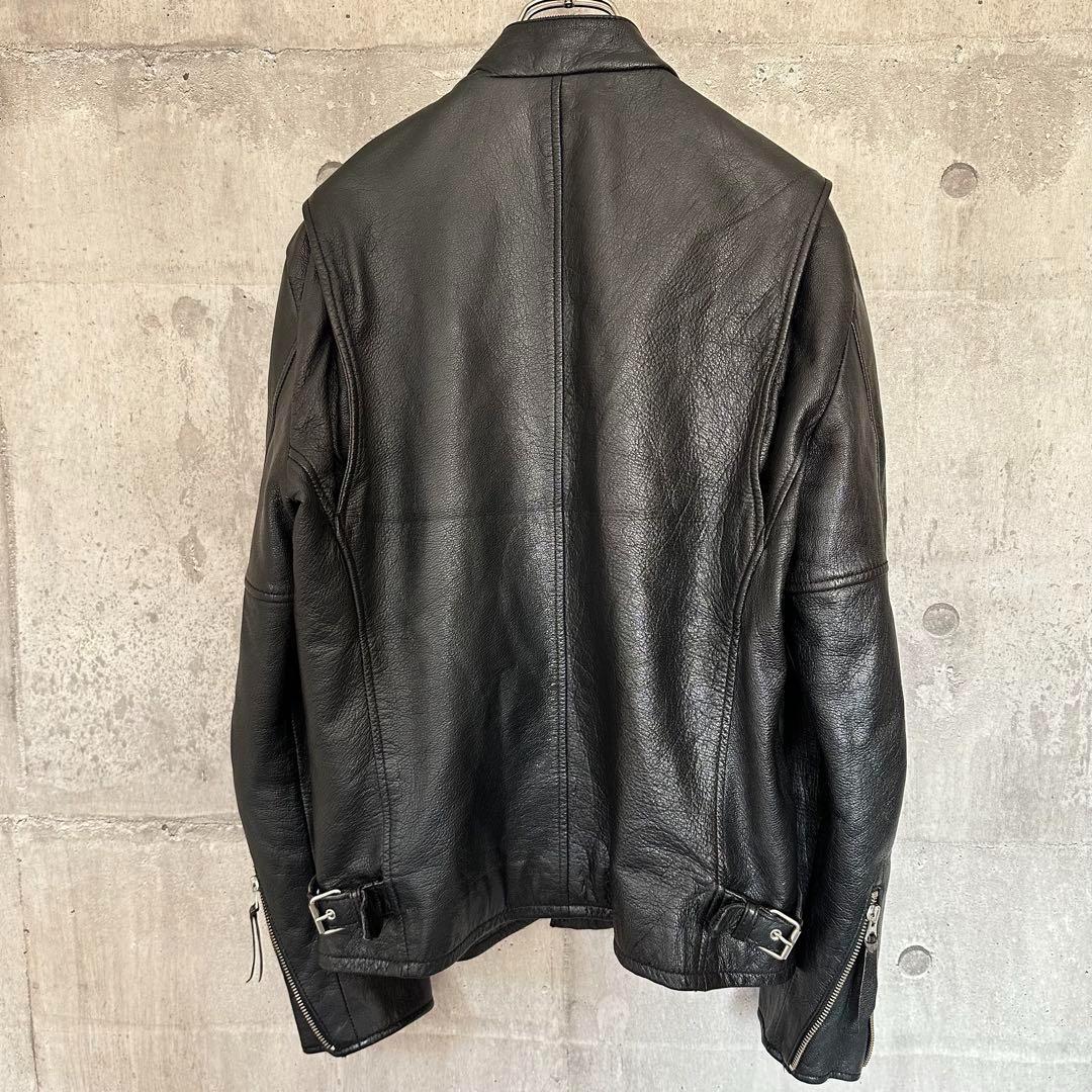 L Schott ライダース シングル やぎ革 ブラック レザージャケット 黒