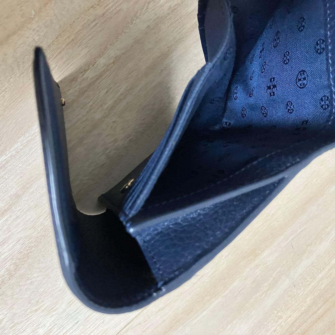 極美品✨ Tory Burch✨トリーバーチ✨大きめ三つ折り✨財布✨ネイビー