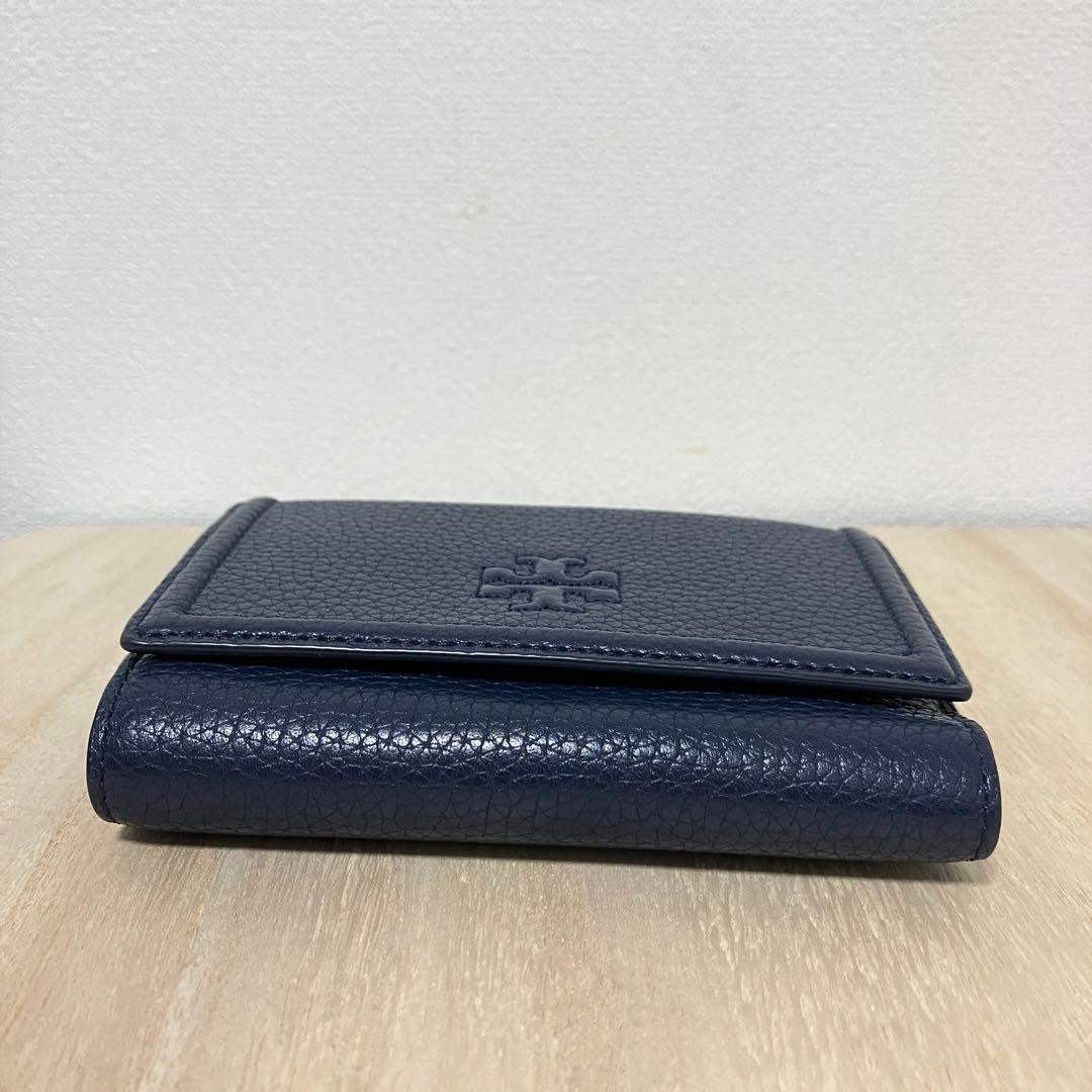 極美品✨ Tory Burch✨トリーバーチ✨大きめ三つ折り✨財布✨ネイビー