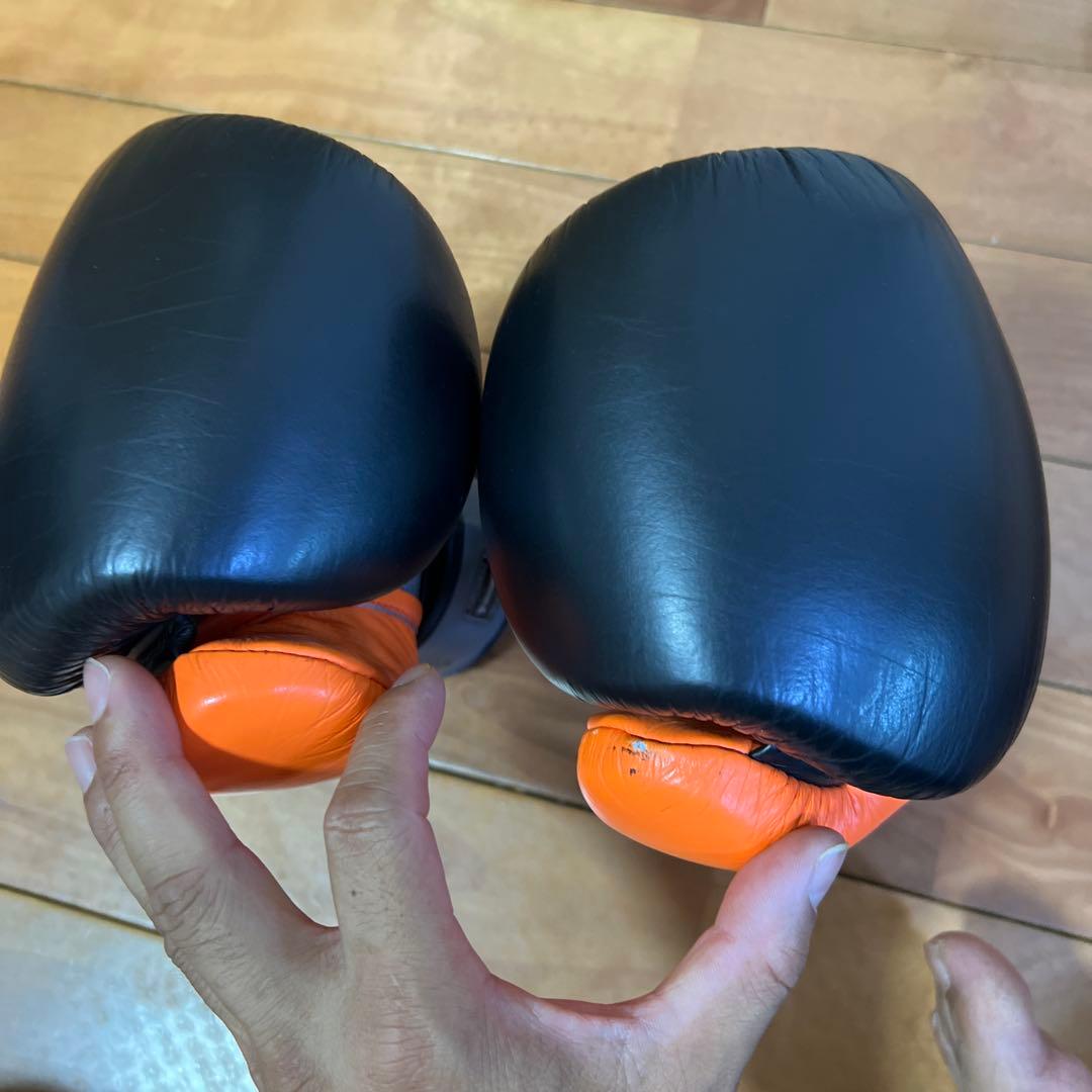 値下げ可能　限定色　8oz TWINS 本革　オレンジブラック