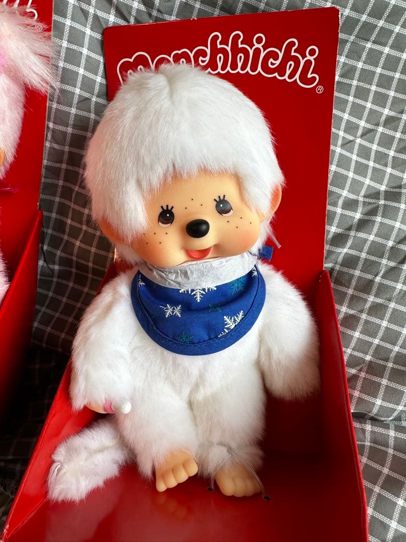 海外限定モンチッチ スノー白色 Sサイズ サクラピンク色S サイズ 2体セット